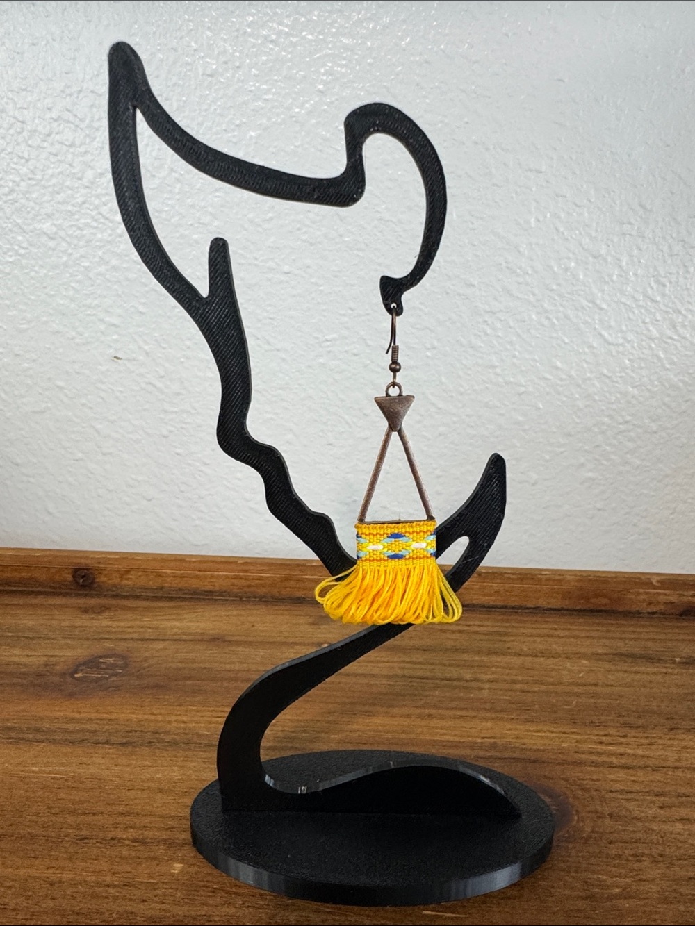 Handcrafted Yellow Fringe Beaded Drop Earrings - Women Accessories